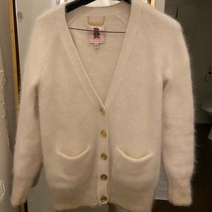 Juicy Couture Real Angora Wool Rabbit Fur Cardigan